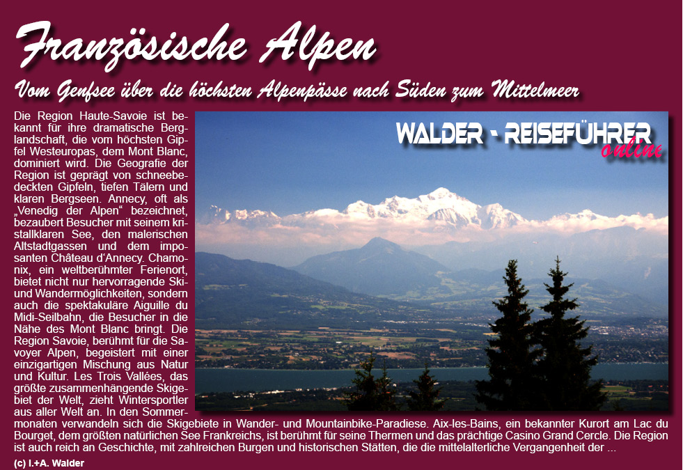 Reiseführer 'Sehenswertes in der Region Rhône-Alpes
