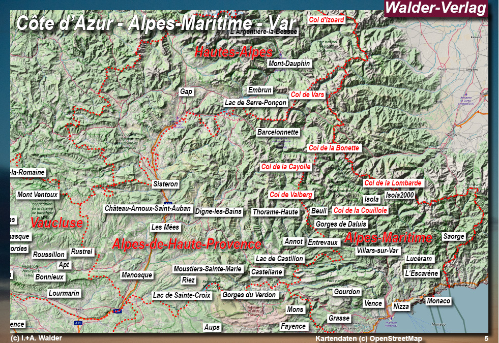 Reiseführer 'Sehenswertes in der Region Rhône-Alpes - Karte 3 
