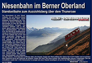 Standseilbahn zum Niesen im Berner Oberland