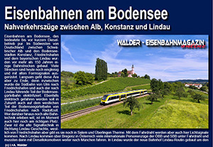 Eisenbahnmagazin: Eisenbahn am Bodensee - Nahverkehrzwischen Alb, Konstanz und Lindau