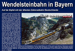 Eisenbahnmagazin Wendelsteinbahn