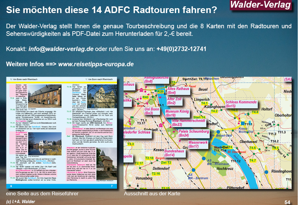 Radtouren in Bahn und Umgebung