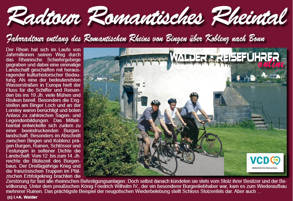 Reiseführer Radtour - Romantisches Rheintal