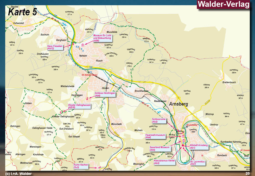 Walder-Verlag Reisetipps-Europa Radtourenführer Ruhrtal-Radtour