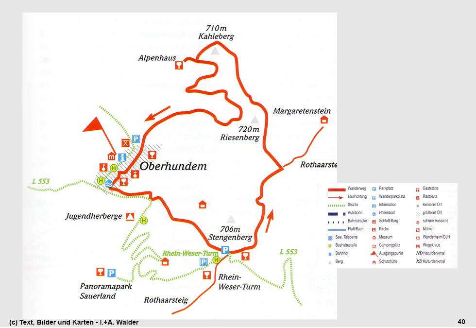 Reiseführer Wander-Tour 12 - Auf der Höhe der Wasserscheide - Auf zur 'Jausenstation' des Südsauerlandes 