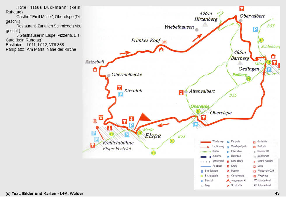 Reiseführer Wander-Tour 15 - Obermelbecke - Obervalbert - Oeingerberg - Wenn eine Rothaut sich zur Ostzone aufmacht 