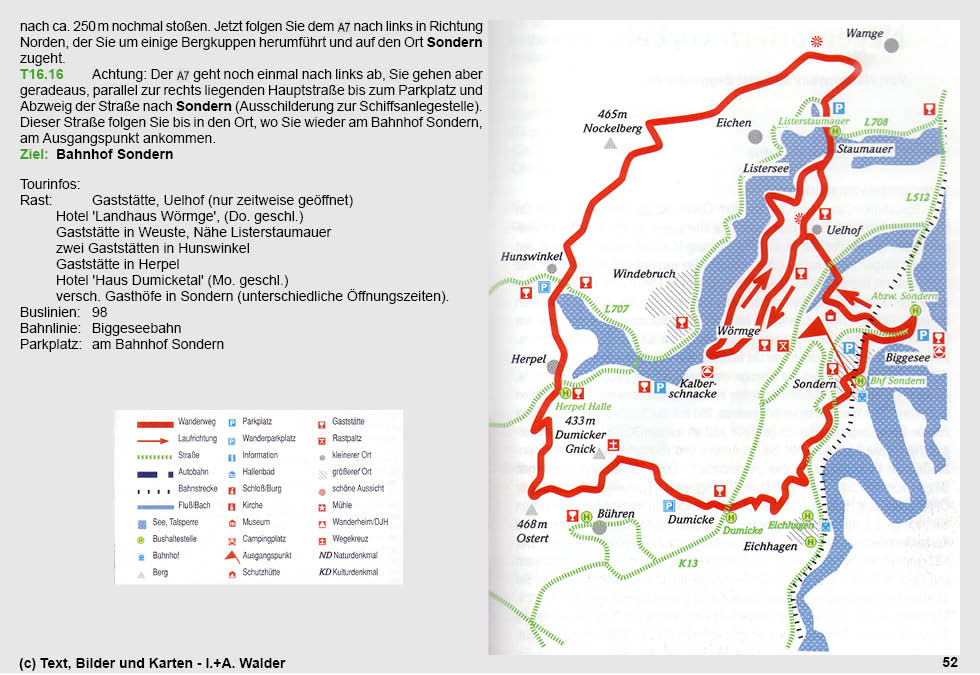 Reiseführer Wander-Tour 16 - Die Seenroute - Auf den Anhöhen um die Listertalsperre herum