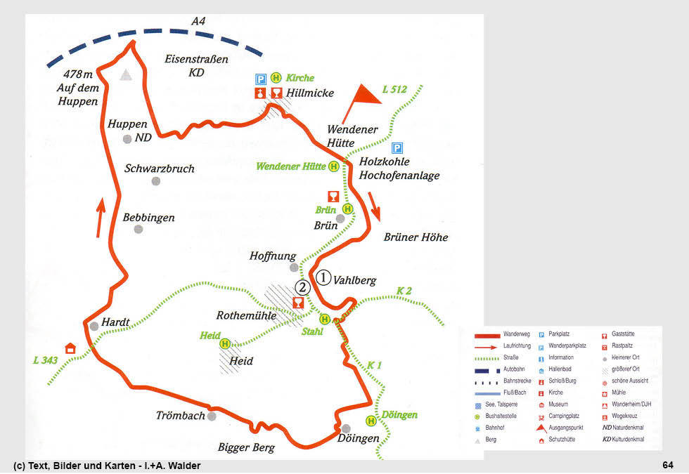 Reiseführer Wander-Tour 20 - Der westliche Wendener Wanderweg - Auf den Spuren des Eisenerzabbaus 