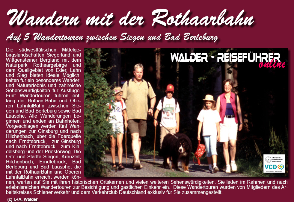 Reiseführer Wandern entlang der Rotharrbahn