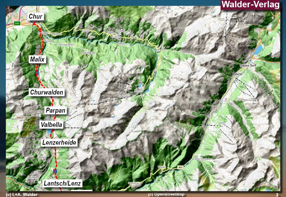 Mit dem Schweizer Postauto von Chur nach Sankt Moritz