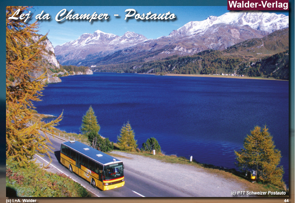 Mit dem Schweizer Postauto von Chur nach Sankt Moritz
