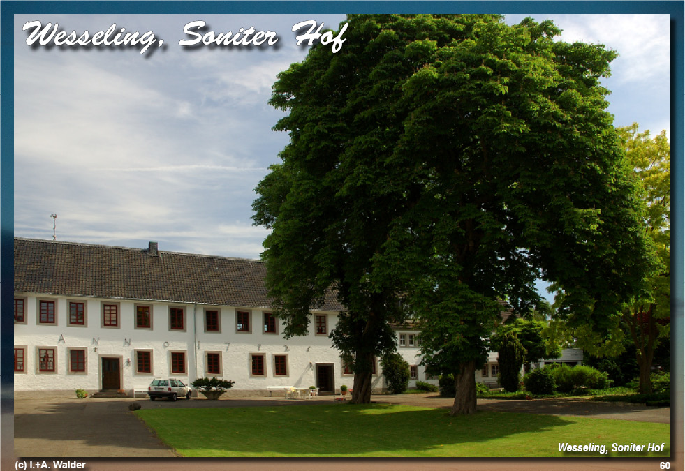 Reiseführer Burgen und Schlösser in der Region Bonn - Wesseling, Soniter Hof