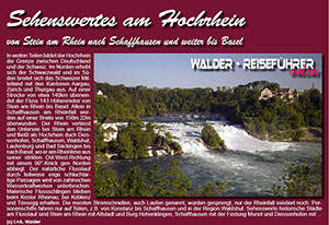 Walder-Verlag Reisetipps-Europa Hochrhein, Stein am Rhein -- Schaffhausen -- Basel