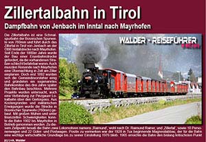 Reiseführer Bahnfahrt mit der Zillertalbahn - Österreich'