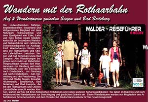 Walder-Verlag Reisetipps-Europa Mal wieder wandern mit der Rothaarbahn