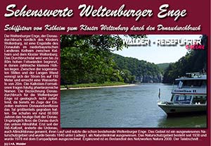 Reiseführer Schiffstour von Kelheim zum Koster Weltenburg (Donaudurchbruch)