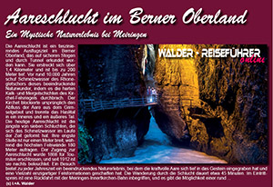 Reiseführer Aareschlucht im Berner Oberland - Schweiz