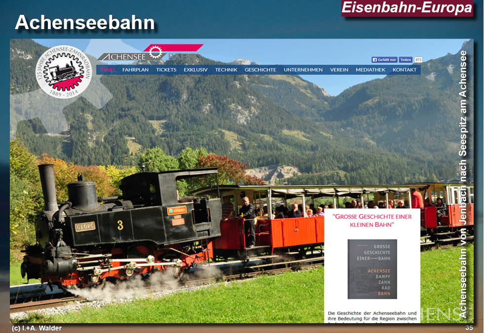 Eisenbahnmagazin: Achenseebahn - Dampfbahnstrecke von Jenbach im Inntal zum Achensee