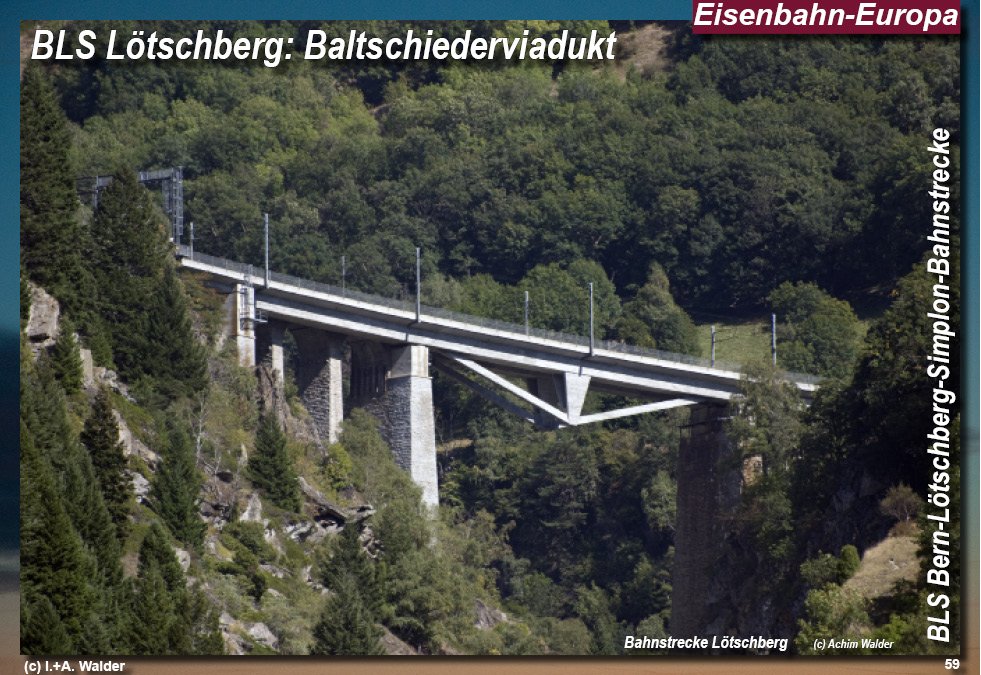 BLS Bahnstrecke Bern-Lötschberg-Simplon- Lokomotiven und Wagen