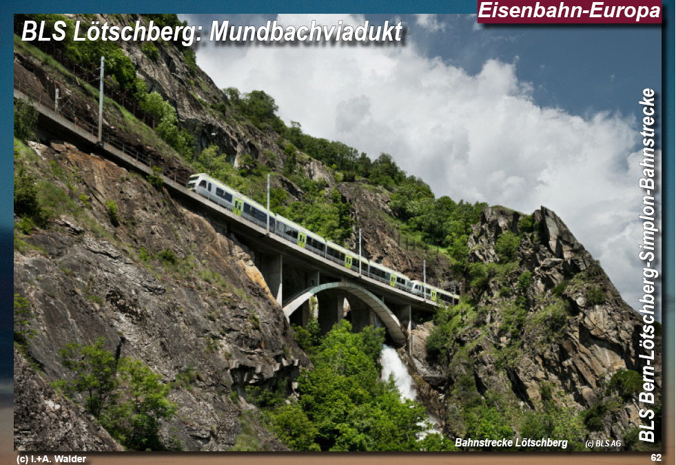 BLS Bahnstrecke Bern-Lötschberg-Simplon- Lokomotiven und Wagen