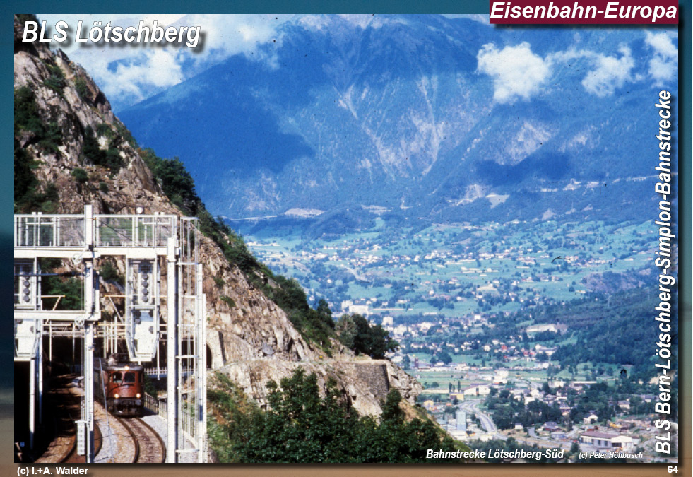 BLS Bahnstrecke Bern-Lötschberg-Simplon- Lokomotiven und Wagen