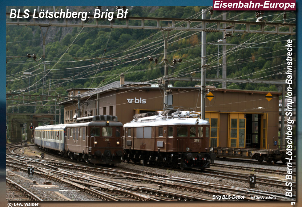 BLS Bahnstrecke Bern-Lötschberg-Simplon- Lokomotiven und Wagen