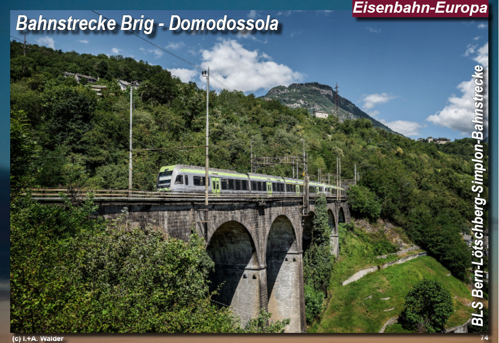 BLS Bahnstrecke Bern-Lötschberg-Simplon- Lokomotiven und Wagen