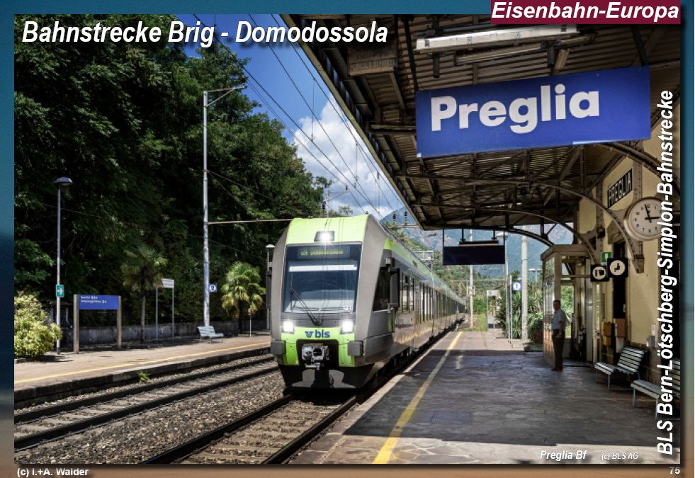 BLS Bahnstrecke Bern-Lötschberg-Simplon- Lokomotiven und Wagen
