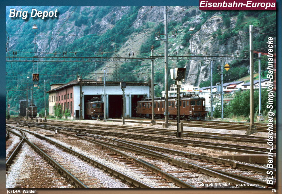 BLS Bahnstrecke Bern-Lötschberg-Simplon- Lokomotiven und Wagen