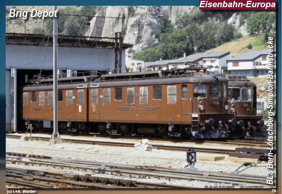 BLS Bahnstrecke Bern-Lötschberg-Simplon- Lokomotiven und Wagen