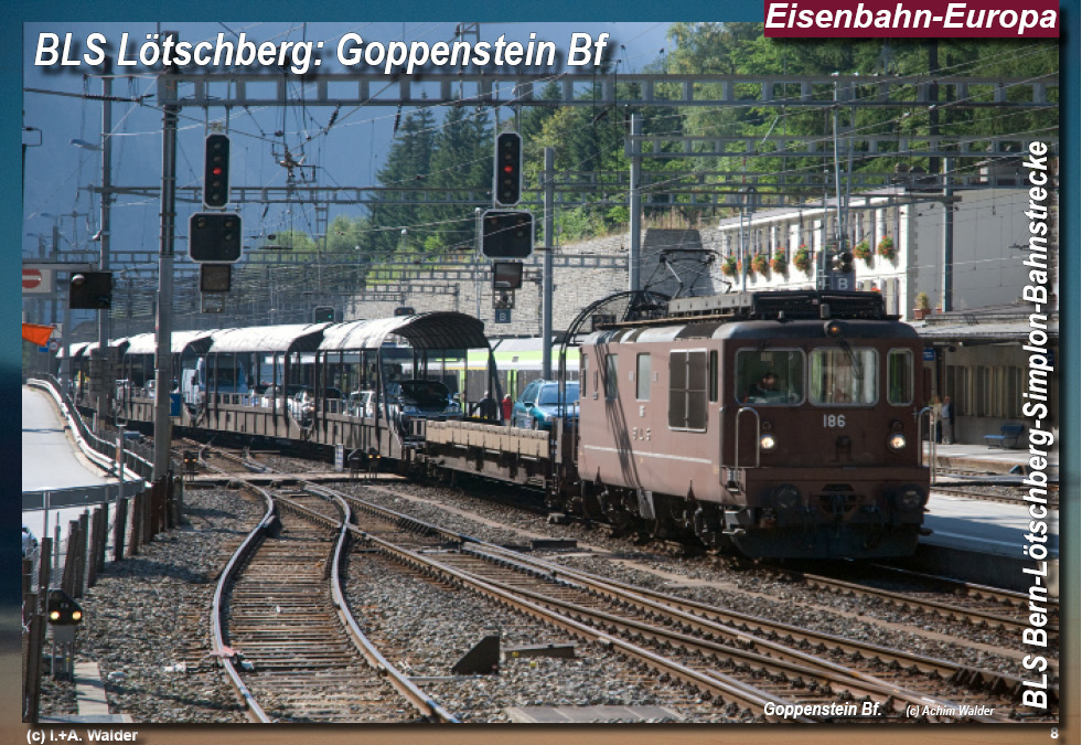 BLS Bahnstrecke Bern-Lötschberg-Simplon Goppemstein Bf. - Autoverladung