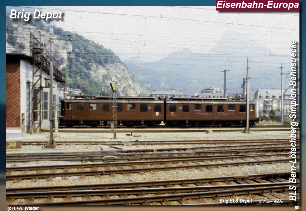 BLS Bahnstrecke Bern-Lötschberg-Simplon- Lokomotiven und Wagen