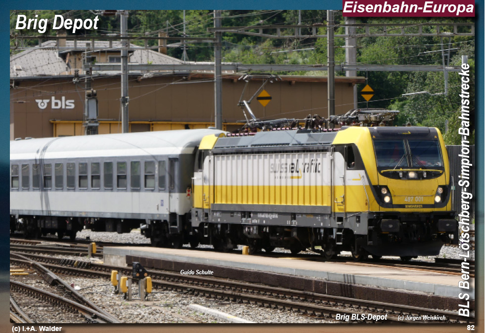 BLS Bahnstrecke Bern-Lötschberg-Simplon- Lokomotiven und Wagen