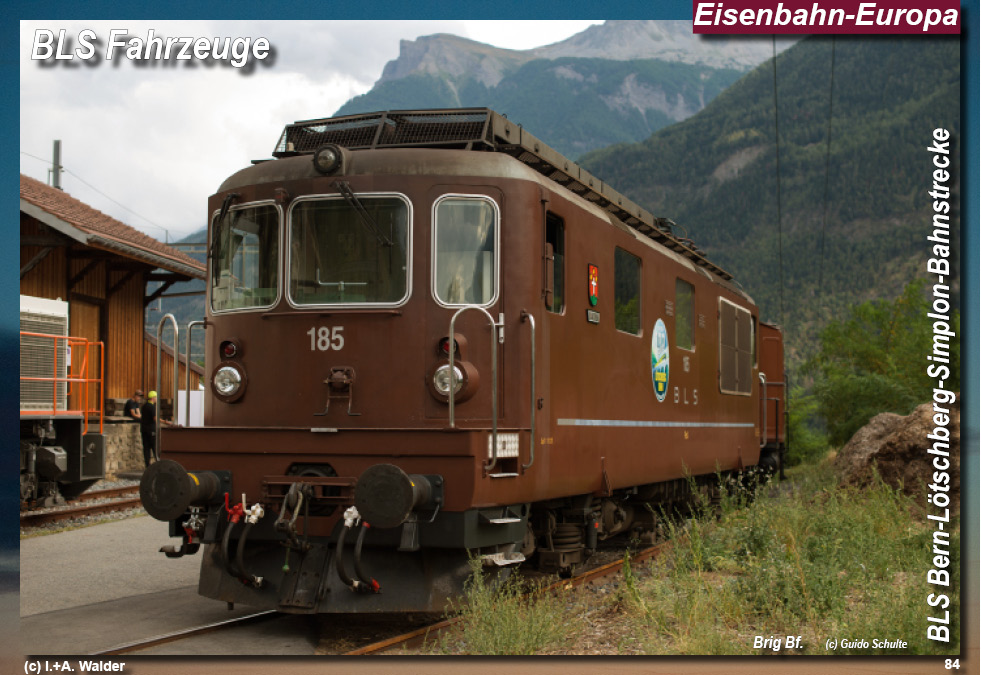 BLS Bahnstrecke Bern-Lötschberg-Simplon- Lokomotiven und Wagen