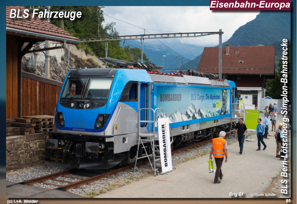 BLS Bahnstrecke Bern-Lötschberg-Simplon- Lokomotiven und Wagen
