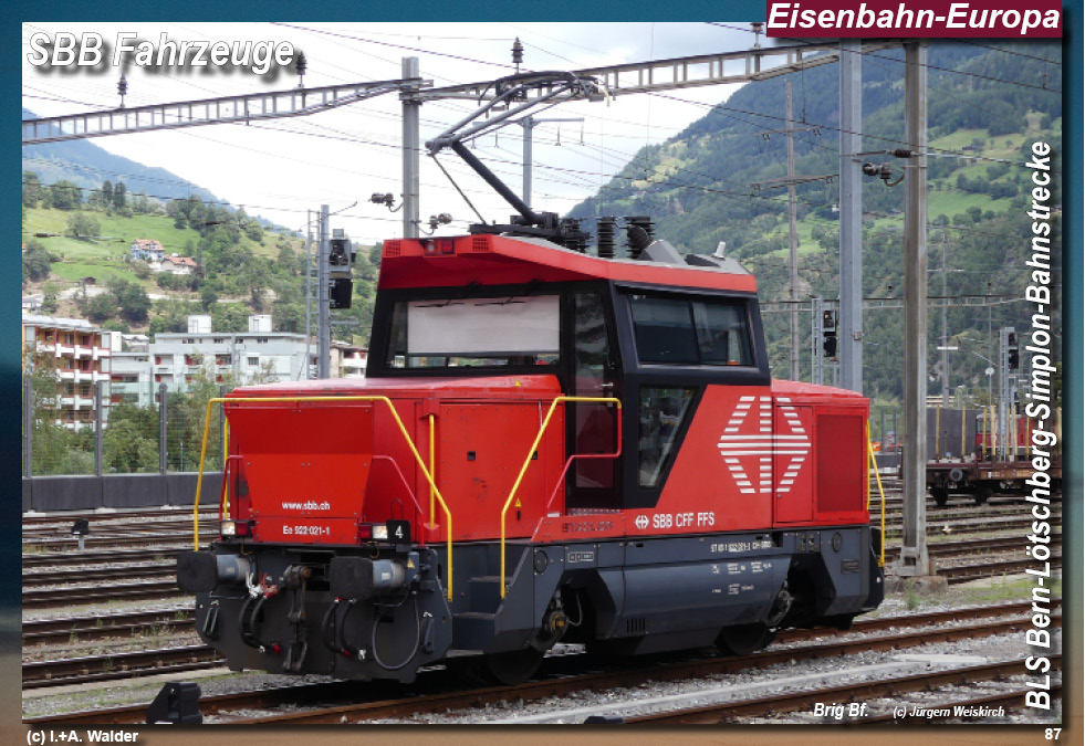 BLS Bahnstrecke Bern-Lötschberg-Simplon- Lokomotiven und Wagen