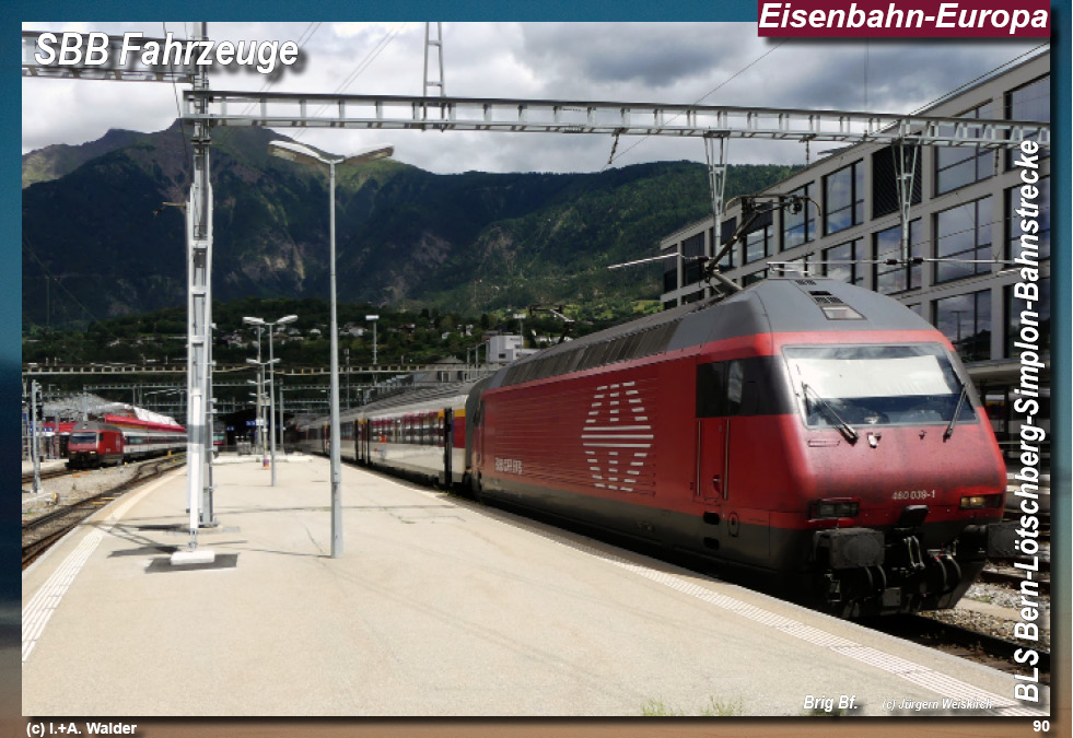 BLS Bahnstrecke Bern-Lötschberg-Simplon- Lokomotiven und Wagen