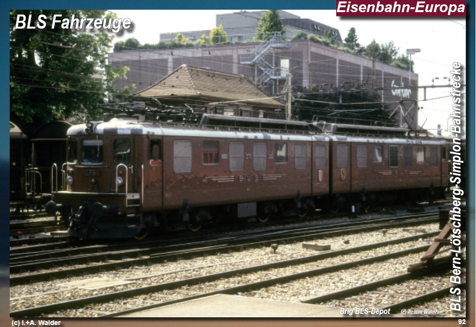 BLS Bahnstrecke Bern-Lötschberg-Simplon- Lokomotiven und Wagen
