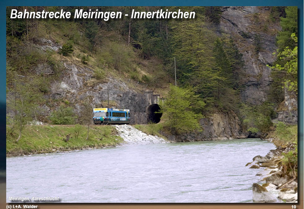 Bahnstrecke GoldenPass-Line von Zürich über Luzern, Interlaken, Spiez, Gstaad und Montreux nach Genf 