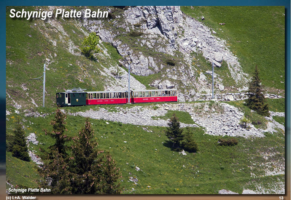 Bahnstrecke GoldenPass-Line von Zürich über Luzern, Interlaken, Spiez, Gstaad und Montreux nach Genf 