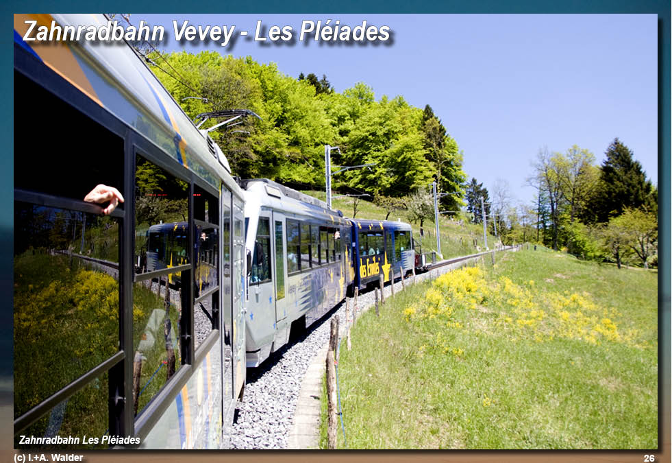 Bahnstrecke GoldenPass-Line von Zürich über Luzern, Interlaken, Spiez, Gstaad und Montreux nach Genf 