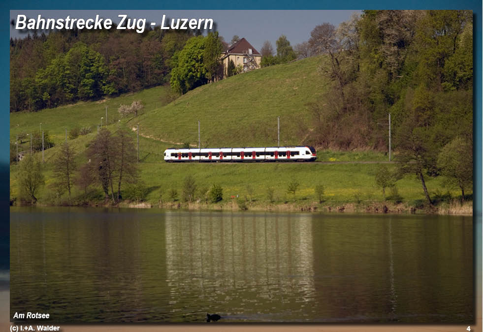 Bahnstrecke GoldenPass-Line von Zürich über Luzern, Interlaken, Spiez, Gstaad und Montreux nach Genf 