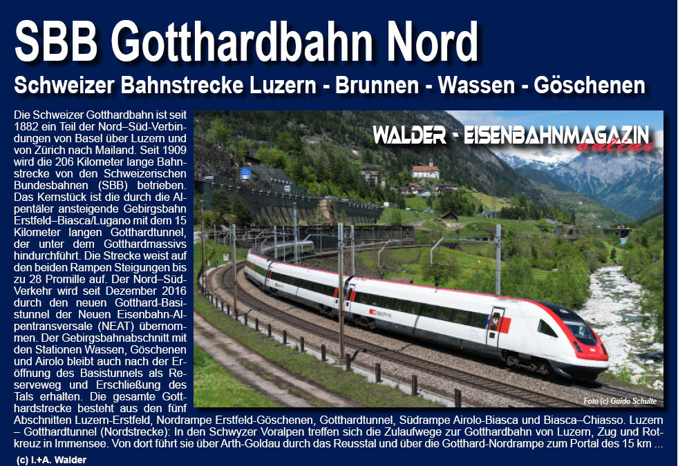 Eisenbahnmagazin SBB-Gotthardbahn-Nord Luzern--Göschenen