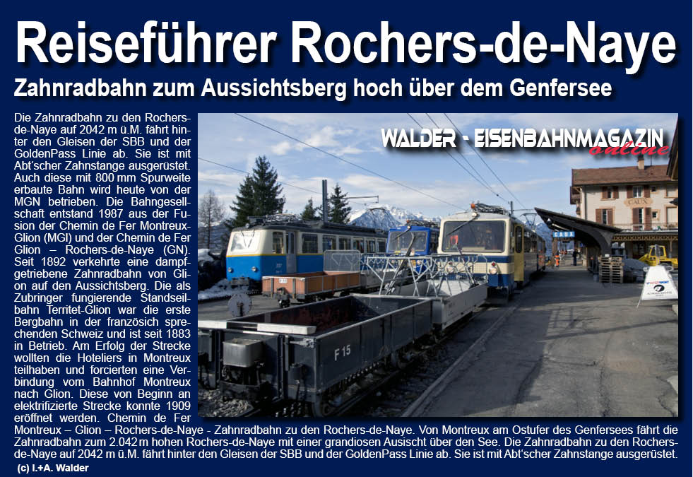 Eisenbahnmagazin CHZahnradbahn Rochers-de-Naye