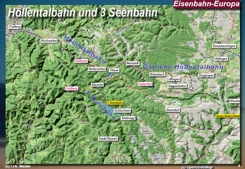 Eisenbahnmagazin Höllentalbahn, Drei Seenbahn, Freiburg - Donaueschingen