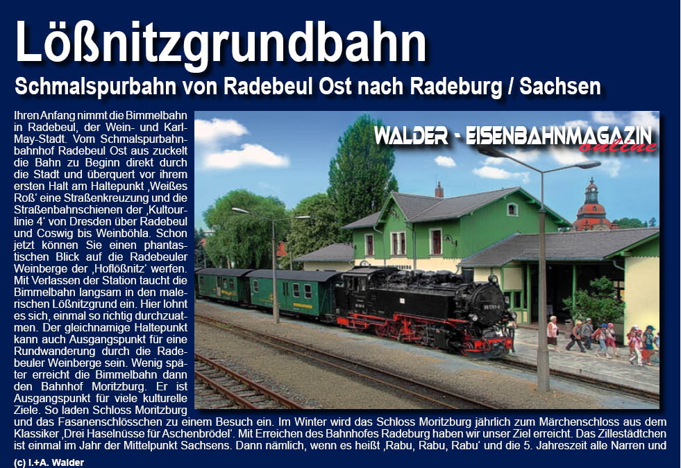 Lößnitztalbahn in Sachsen