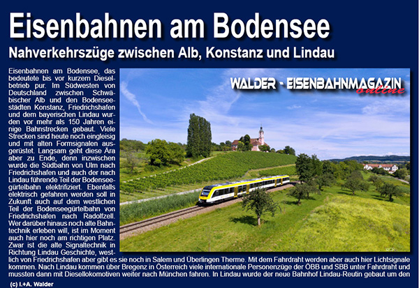 Eisenbahn zwischen Alb und Bodensee Eisenbahn zwischen Alb und Bodensee