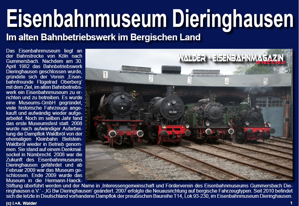 Eisenbahnmuseum Gummersbach-Dieringhausen 