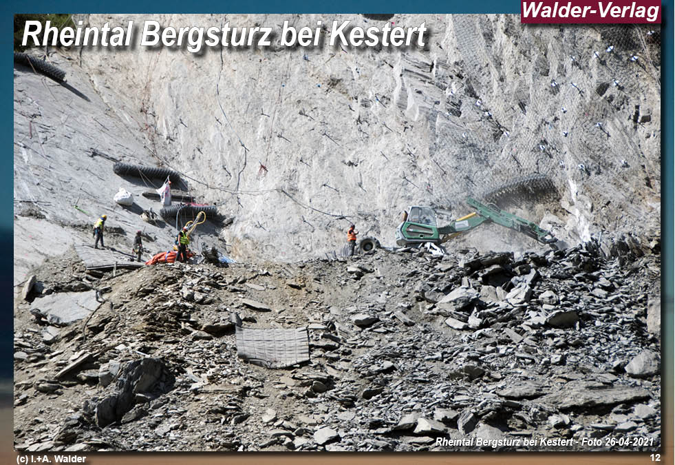 Eisenbahnmagazin Rheintal Bergsturz bei Kestert am 16. März 2021