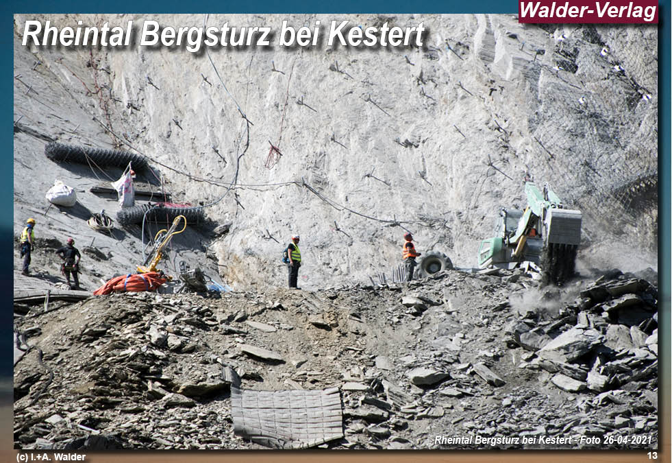 Eisenbahnmagazin Rheintal Bergsturz bei Kestert am 16. März 2021